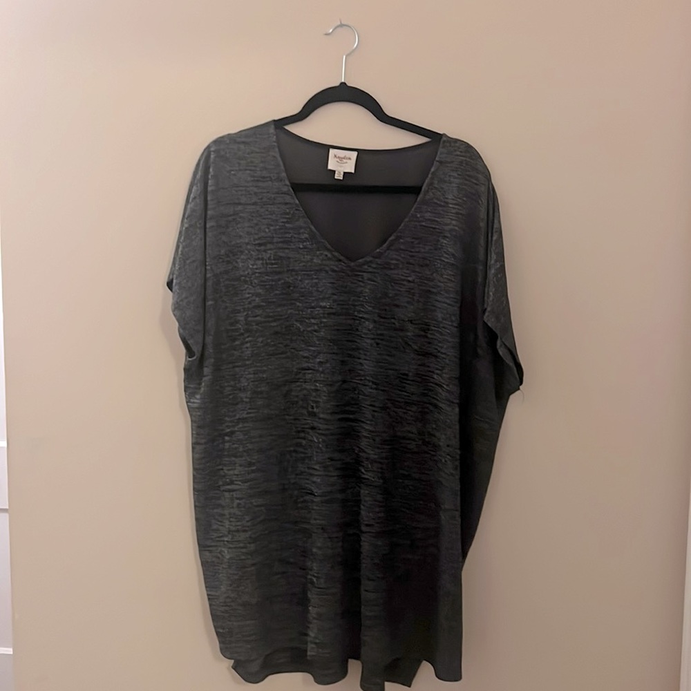 Hayden size 1XL Heather grey batwing knit shirt